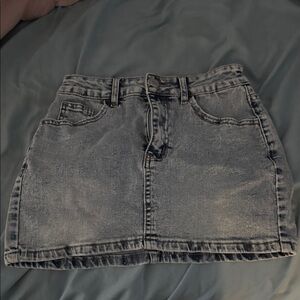SHEIN Washed Blue Mini Skirt